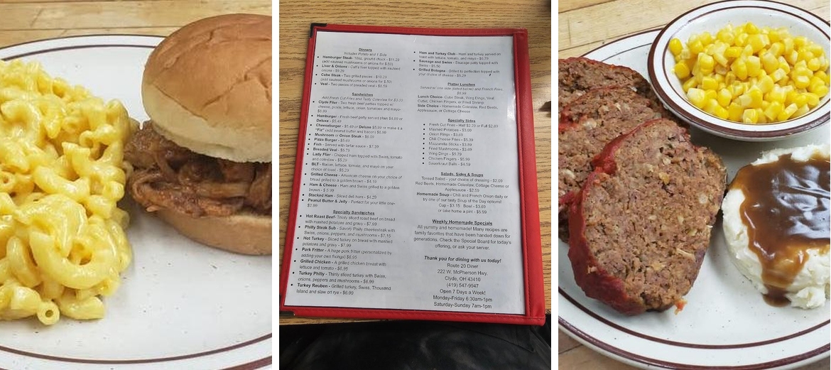 Route 20 Diner - Clyde, OH Menu