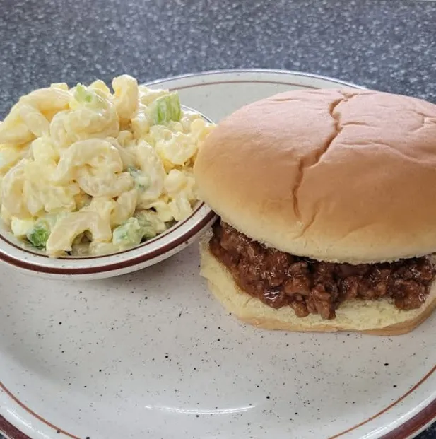 Sloppy Joe and Macaroni Salad